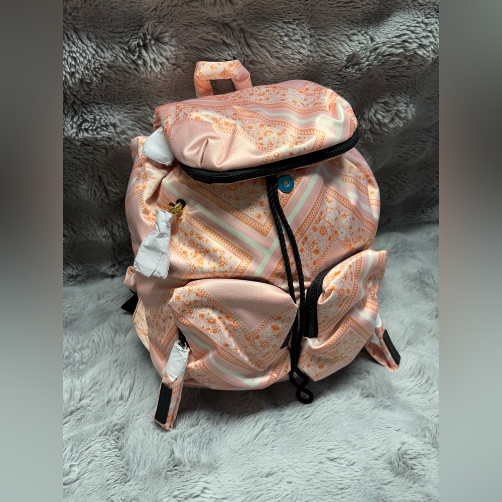 See By Chloe Joy Rider Bandana-Print Backpack in Fallow MSRP $380